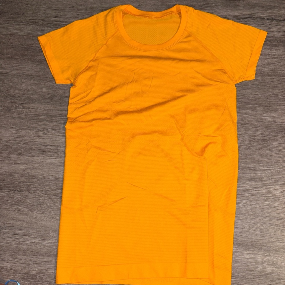 Orange Lululemon Swiftly Tech Short Sleeve